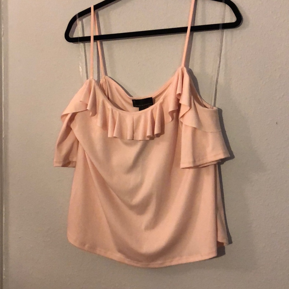 Women’s size Large off the shoulder pink top. New